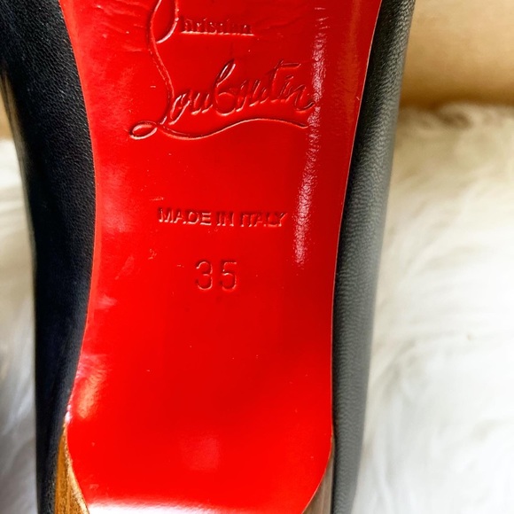 Christian Louboutin Simple Pump with wood platform and wood heel - Picture 8 of 10